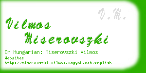 vilmos miserovszki business card